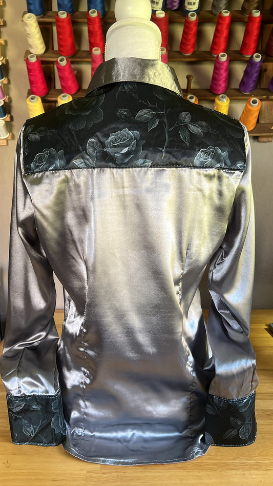 Grey Roses- Large(Fits like M)